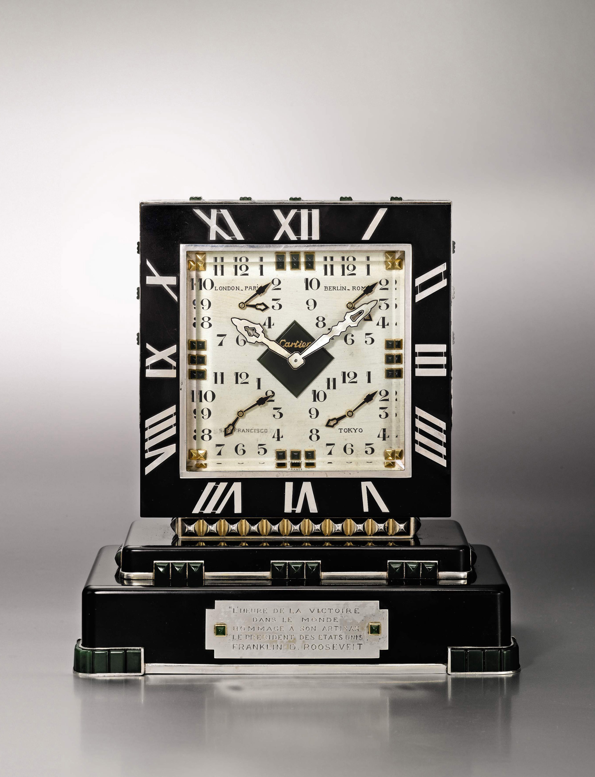 Five-dial clock owned by Franklin D_ Roosevelt_ Cartier New York_ 1930